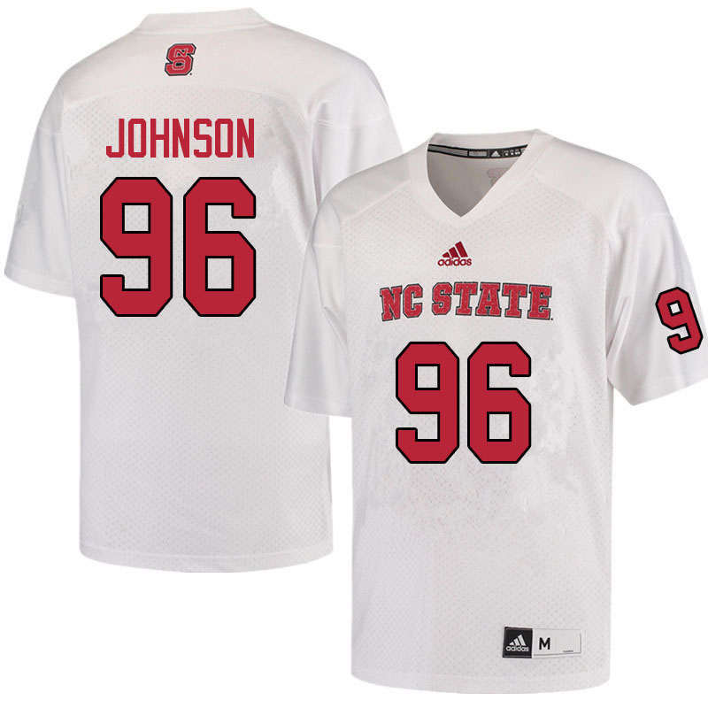 Men #96 Dante Johnson NC State Wolfpack College Football Jerseys Sale-White - Click Image to Close